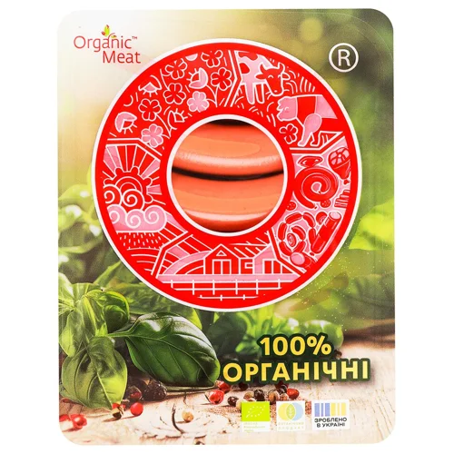Сосиски Organic Meat з маслом органічні вищий сорт 300г