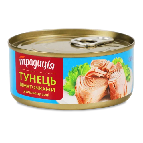 Тунець Шматочками У Власному Соці, В/ґ, З/Б 170г