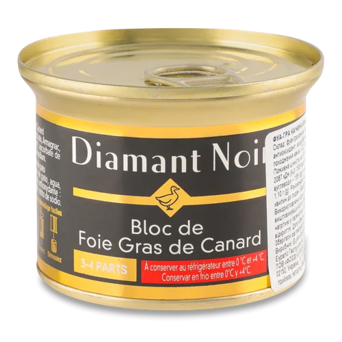 Фуа-Гра Вищого Ґатунку Diamant Noir З Качки, Блок, 100 Г
