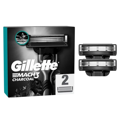 Касети змінні Gillette Mach3 Деревне вугілля 2шт