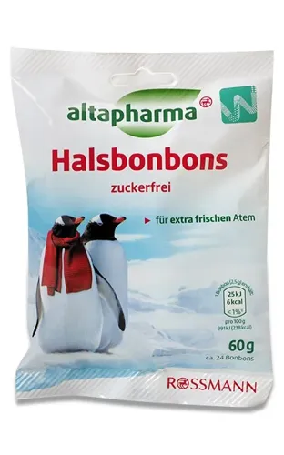 Льодяники від болю у горлі без цукру Altapharma 60г