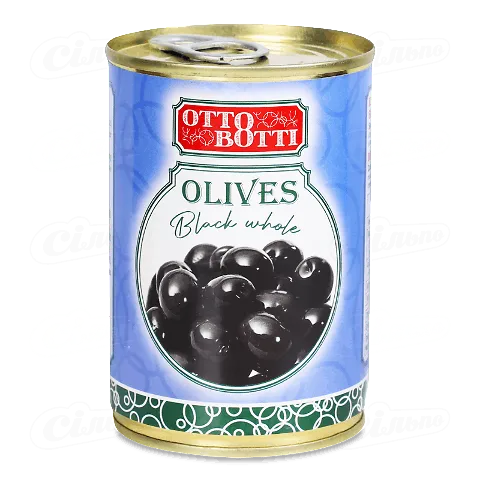 Оливки чорні Otto Botti цілі, 300мл