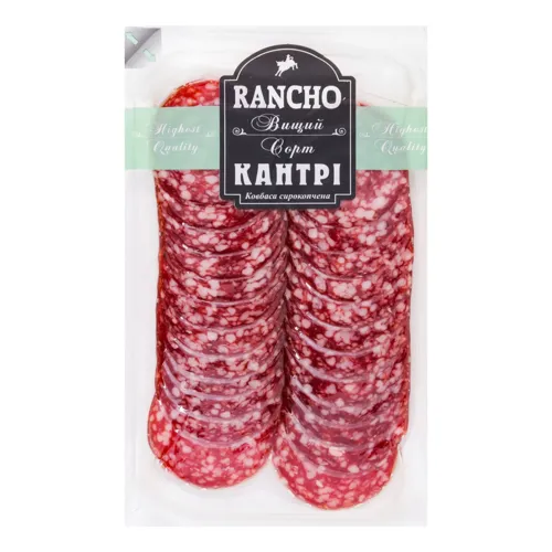 Ковбаса Кантрі Rancho сиров'ялена вищого ґатунку 0.075кг