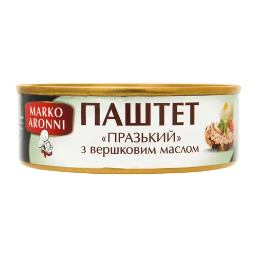 Паштет з вершковим маслом Празький Marco Aronni з/б 240г