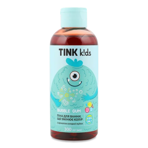 Піна для ванни дитяча Bubble Gum, змінює колір, 300 мл, Tink k!ds