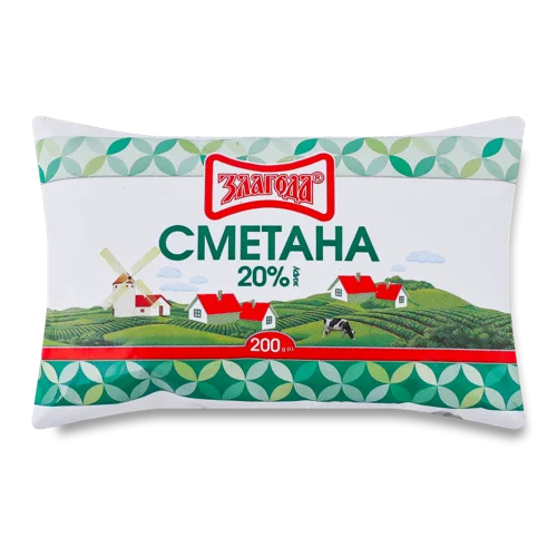 Сметана 20% Злагода натуральна, м/у 200г