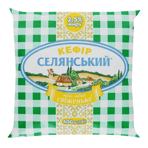 Кефір 2.5% Селянський м/у 400г