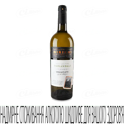 Вино Miriani Tsinandali біле сухе, 0,75л