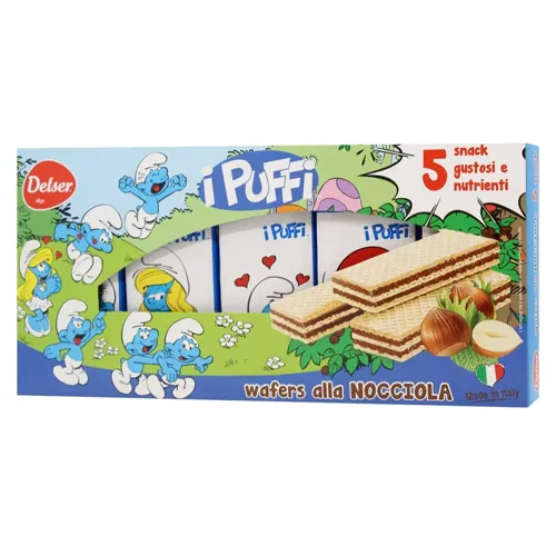 Вафлі Delser iPuffi з горіховим кремом 225г