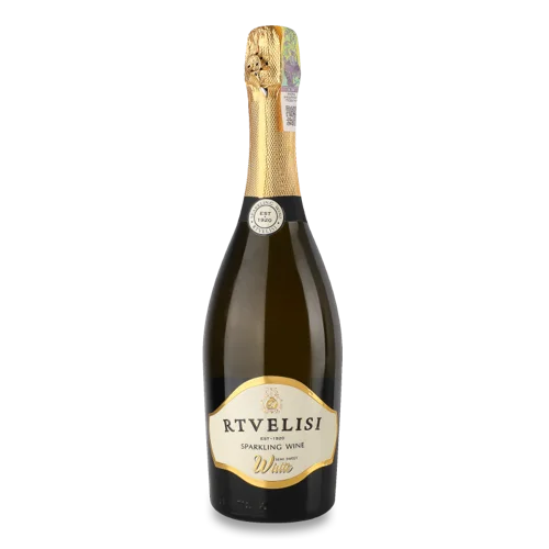 Вино ігристе біле напівсолодке 0.75л 10.5% Rtvelisi, п/пл