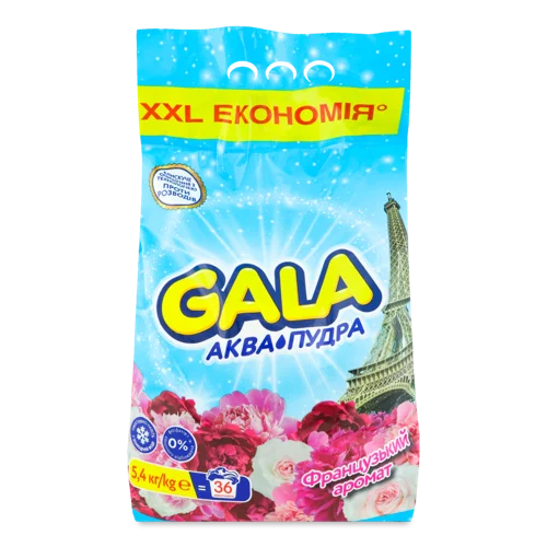 Миючий Синтетичний Порошок Французький Аромат Аква-Пудра Gala, 5.4кг