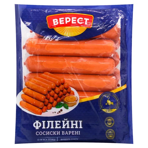 Сосиски Верест Філейні вищого сорту вагові