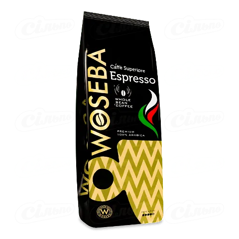 Кава зерно Woseba Espresso смажена, 500г