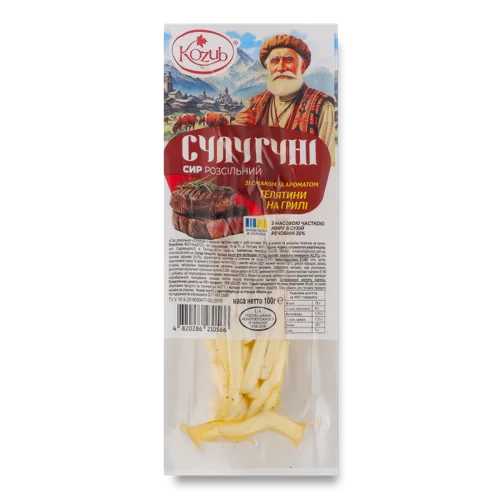 Сир 30% Розсільний Зі Смаком Телятинного Грилю Kozub В/У 100г