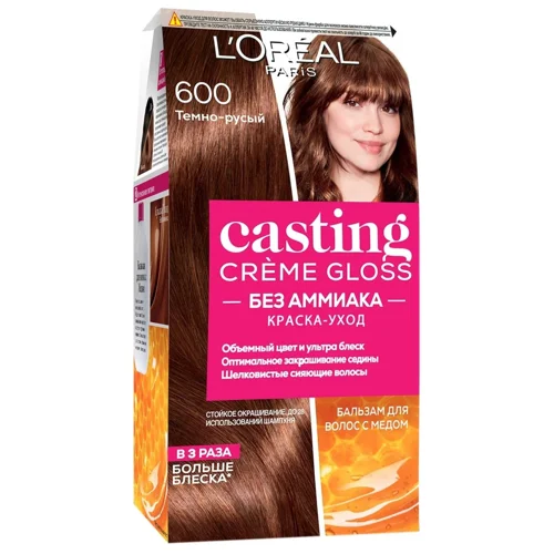 Фарба для волосся L'Oreal Paris Casting Creme Gloss 600 Темно-русий без аміаку