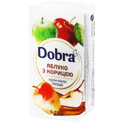 Крем-мило тверде Dobra Яблуко з корицею 70г х 5шт