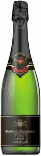 Вино ігристе біле брют Baron d'Arignac Brut Blanc de Blancs 0.75л