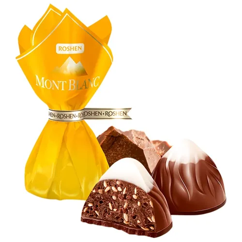 Цукерки Roshen Монблан з шоколадом та кунжутом