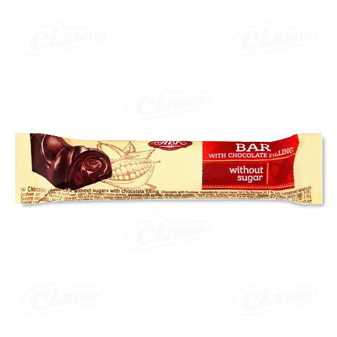 Батончик «АВК» без цукру з шоколадною начинкою, 38г