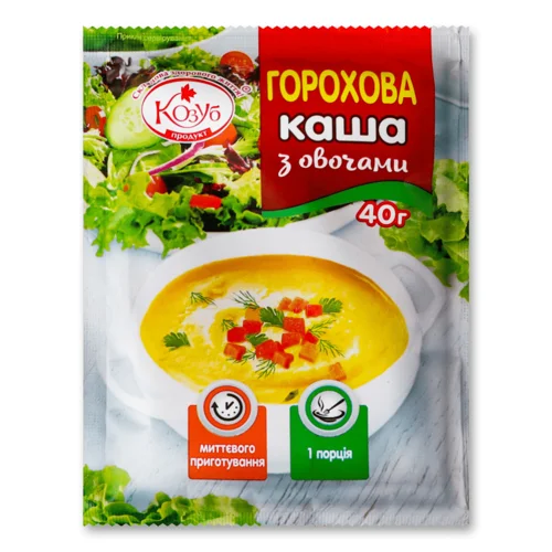 Каша Козуб продукт горохова з овочами 40г