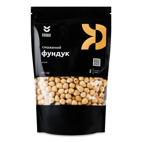 Фундук Смажений Цілий Вищого Ґатунку, 13-15мм, 500г