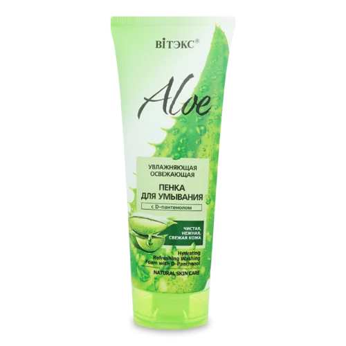 Пінка для Вмивання Зволожуюча Освіжаюча з D-Пантенолом та Aloe, Вітекс, 200мл