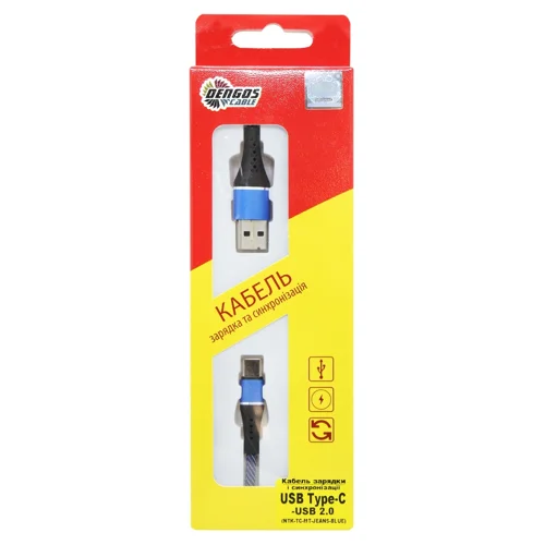 Кабель Dengos USB Type-C Jeans 1м