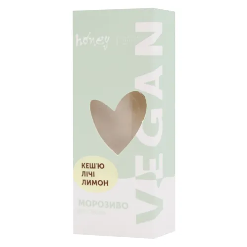 Морозиво Honey Кеш'ю-лічі-лимон веган 75г