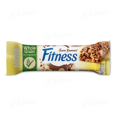 Батончик Fitness злаковий зі шматочками шоколаду та банану 23,5г