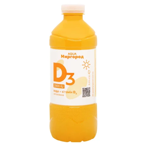 Вода мінеральна Aqua Миргород з вітаміном D3 2000 МО негазована 0,33л