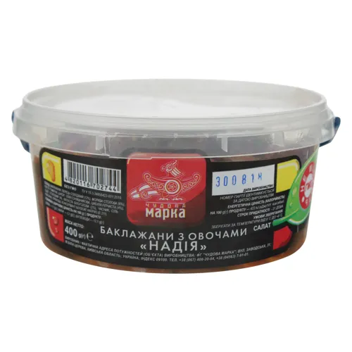 Баклажани з овочами Надія Чудова марка п/у 400г