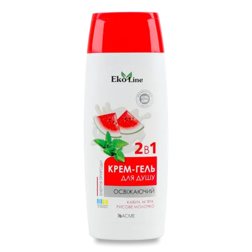 Крем-гель для душу EkoLine 2в1 освіжаючий