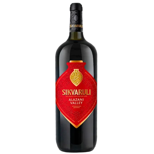 Вино Sikvaruli Алазанська долина червоне напівсолодке 9-13% 1,5л