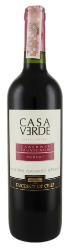 Вино 0.75 12% Cabernet Sauvignon/Merlot червоне напівсолодке Casa Verde