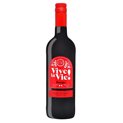 Вино Vive la Vie Rouge безалкогольне червоне напівсолодке 0,5% 0,75л