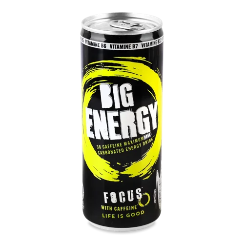 Енергетичний Напій Безалкогольний Газований Енергія Мрій Focus, з/б 250 мл