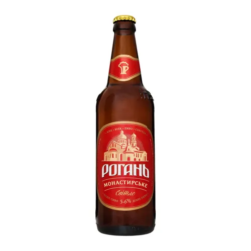 Пиво 0.5л 5.6% світле пастеризоване Монастирське Рогань пл