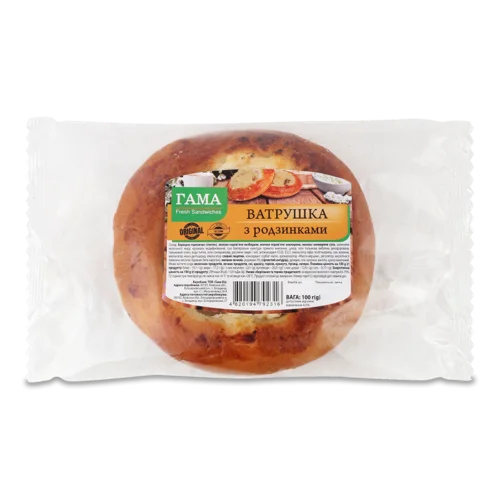Ватрушка З Родзинками Гама Fresh Sandwiches В/ґ, 100г