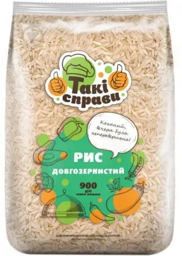 Крупа 0,9 кг Такі Справи рис довгозернистий м/уп