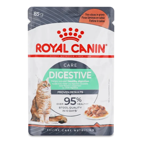 Вологий Повнораціонний Корм Для Дорослих Котів, Шматочки у Соусі, Digestive Royal Canin, д/п 85г