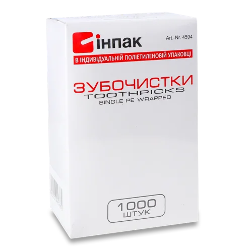 Зубочистки В Целофані 6.5 мм, в/ґ, 100 шт