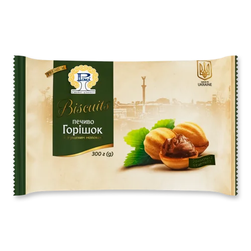 Печиво Горішок Зі Згущеним Молоком, В/ґ, 300г