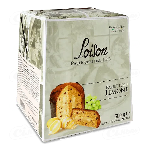 Кекс Loison «Панеттоне» лимонний крем-родзинки-цукати, 600г