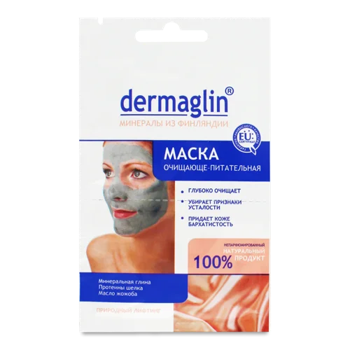 Маска Для Обличчя Очищаюче-Поживна Dermaglin, 20г