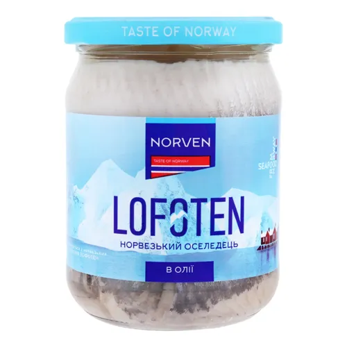 Оселедець філе в олії Norven с/б 460г