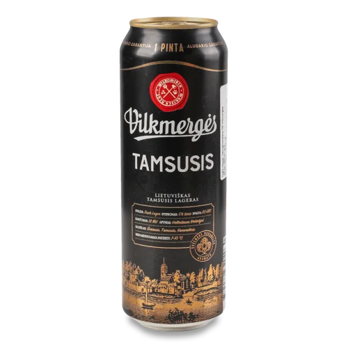 Пиво Вищого Ґатунку Vilkmerges Tamsusis Темне, з/б, 0.5л