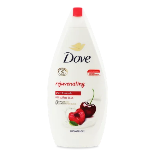 Гель для душу Відновлюючий Cherry&Chia Milk Dove 450мл