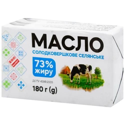 Масло Еко Маркет Селянське солодковершкове 73% 180г