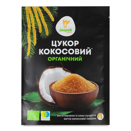 Цукор Кокосовий Органічний, Вищого Ґатунку, Екород, 200г