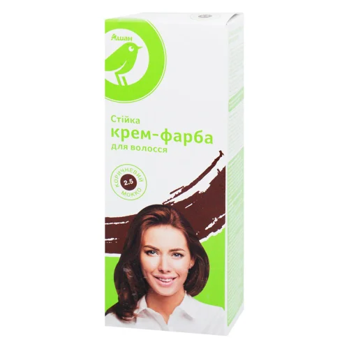 Крем-фарба для волосся Auchan 2.5 Коричневий мокко